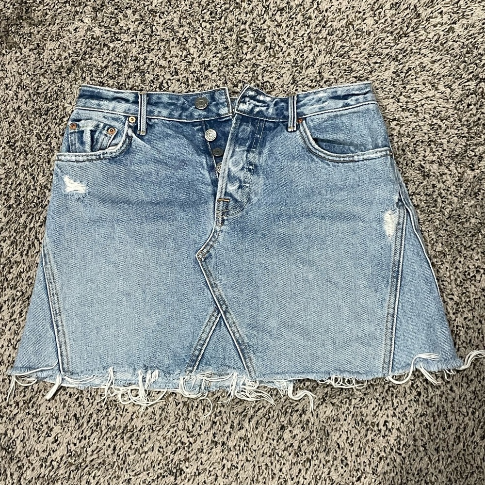 Grlfrnd Eva denim mini skirt NWOT